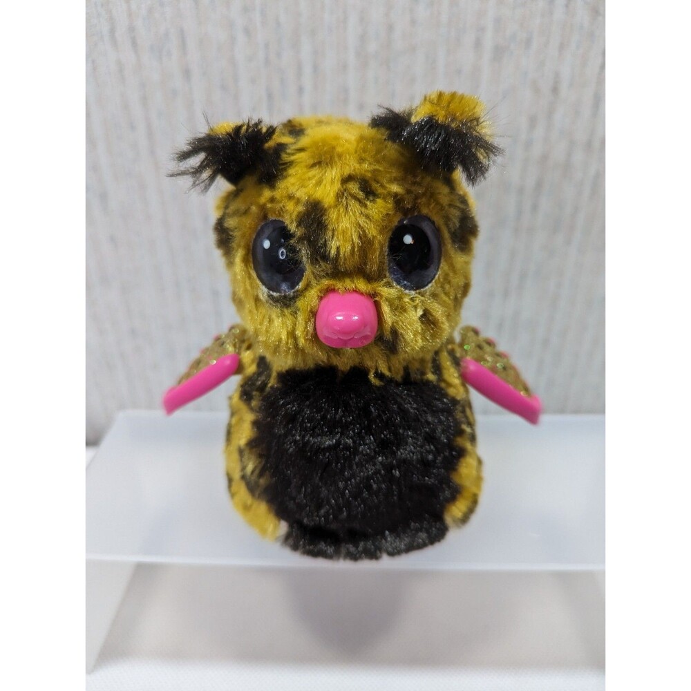 Hatchimal Leopard Print Interactive Toy Bird Moves Flaps Wings Brown Pink